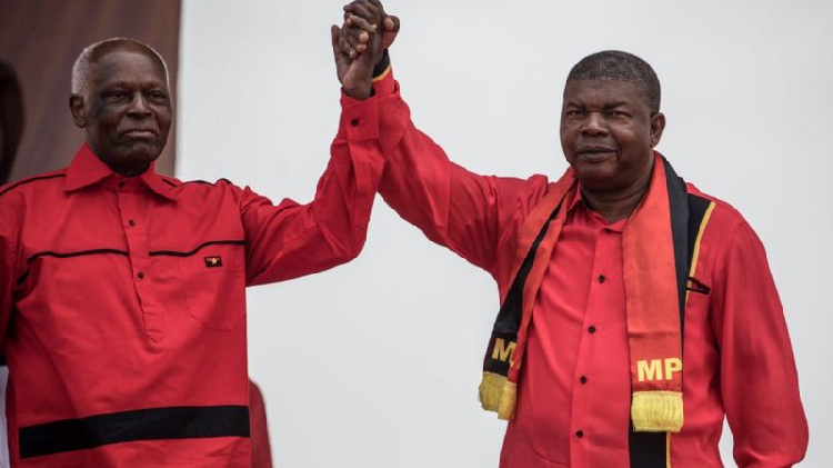 Angolan Presidents Dos Santos and Joao Laurenco