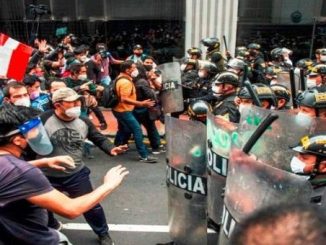 Peru police repress democratic movement