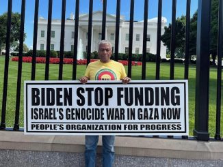 POP Chair, Lawrence Hamm at White House protest June 12, 2024