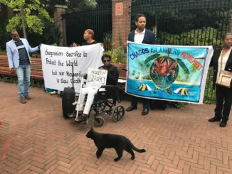 Chagossian Island Movement protest
